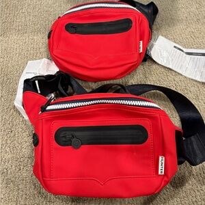 Hunter Red and Black Belt Bag